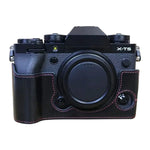 Base de Capa Metade de Câmara em Pele PU com Rosca de 1/4 polegada para FUJIFILM X-T5, Para FUJIFILM X-T5