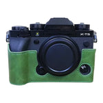 Base de Capa Metade de Câmara em Pele PU com Rosca de 1/4 polegada para FUJIFILM X-T5, Para FUJIFILM X-T5