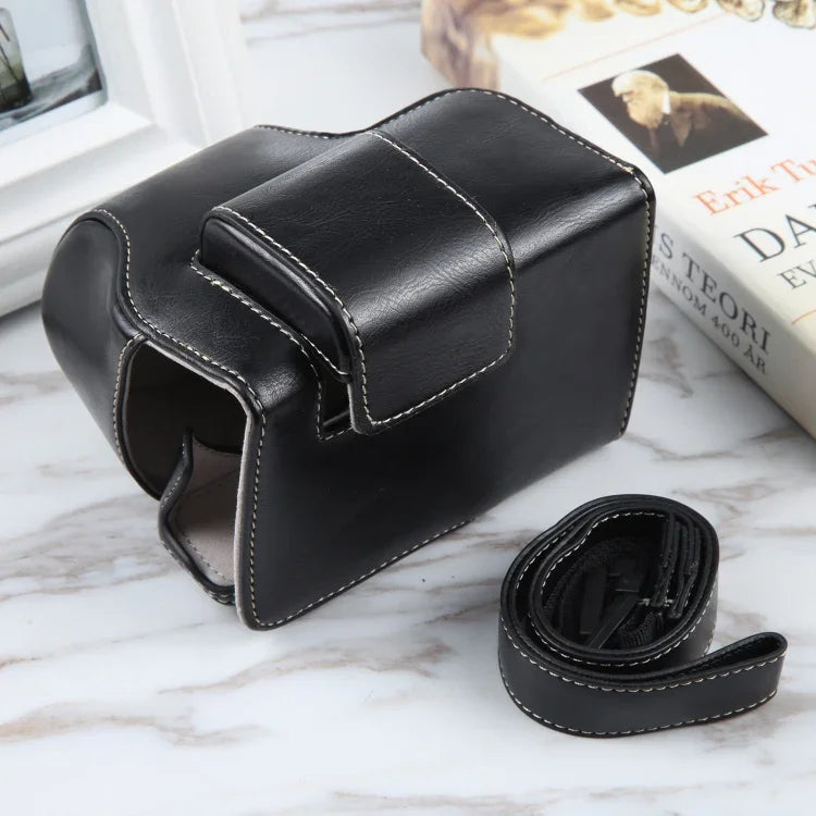 Bolsa de Câmara Magnética em Pele para Corpo Inteiro para Nikon Z50 / Z30 com Alça