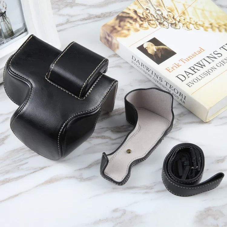 Bolsa de Câmara Magnética em Pele para Corpo Inteiro para Nikon Z50 / Z30 com Alça