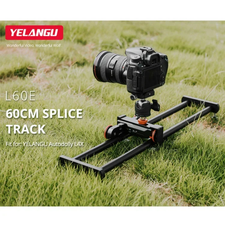 Trilho Deslizante de União YELANGU YLG0119A de 60cm + Fivela de Carrinho para Câmaras SLR / Vídeo, Trilho de 60cm + Fivela de Carrinho