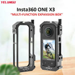 Estojo de Estrutura Alargada em Metal para Insta360 X3 YELANGU LW-ONE X3, LW-ONE X3