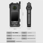 Estojo de Estrutura Alargada em Metal para Insta360 X3 YELANGU LW-ONE X3, LW-ONE X3