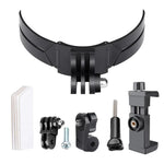 Kit Dobrável de Montagem para Câmara de Ação com Suporte para Telemóvel, Fivela J-Hook, Suporte Giratório para Telemóvel e Adaptador, Montagem Dobrável e Flexível