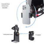 Kit Dobrável de Montagem para Câmara de Ação com Suporte para Telemóvel, Fivela J-Hook, Suporte Giratório para Telemóvel e Adaptador, Montagem Dobrável e Flexível