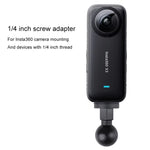 Adaptador de Montagem com Cabeça de Bola ABS de 25mm 1/4 polegada