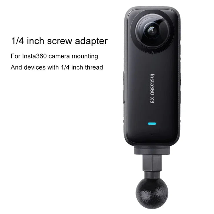Adaptador de Montagem com Cabeça de Bola ABS de 25mm 1/4 polegada