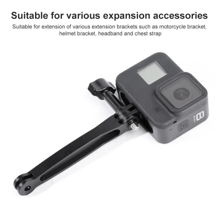Braço Extensor de Alumínio Articulado para GoPro, Insta360, DJI e Outras Câmaras de Ação, Comprimento: 10.8cm, 10.8cm