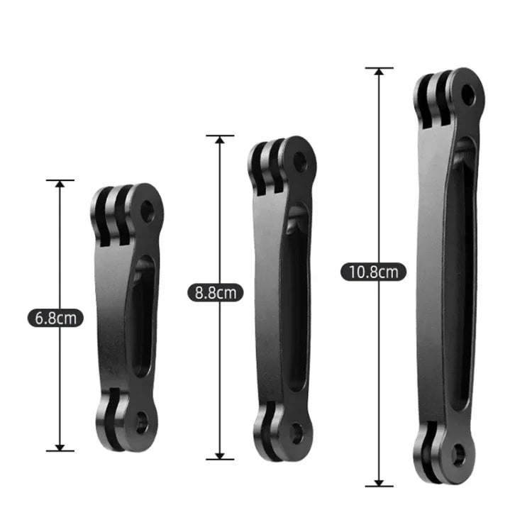 Extensor de Empunhadura de Braço de Alumínio Articulado para GoPro, Insta360, DJI e Outras Câmaras de Ação, Comprimento: 8.8cm, 8.8cm