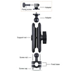 Suporte de Fixação para Guiador de Banco Frontal de Carro com Cabeça de Esfera 21mm com Adaptador para Tripé e Parafuso para GoPro, Insta360, DJI e Outras Câmaras de Ação, 21mm 16.3cm