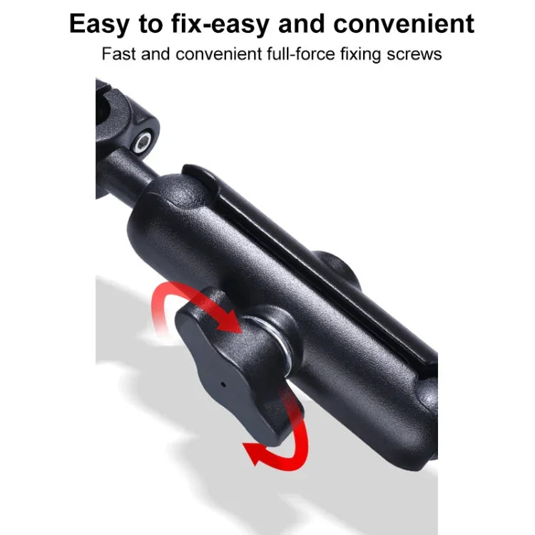 Suporte de Fixação para Guiador de Banco Frontal de Carro com Cabeça de Esfera 21mm com Adaptador para Tripé e Parafuso para GoPro, Insta360, DJI e Outras Câmaras de Ação, 21mm 16.3cm