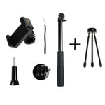 Suporte de Tripé Dobrável com Empunhadura 30-93cm Multi-funcional Selfie Stick Monopé para GoPro, Insta360, DJI e Outras Câmaras de Ação, Telemóveis, Comprimento: 30-93cm