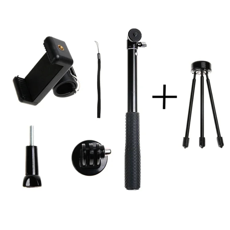 Suporte de Tripé Dobrável com Empunhadura 30-93cm Multi-funcional Selfie Stick Monopé para GoPro, Insta360, DJI e Outras Câmaras de Ação, Telemóveis, Comprimento: 30-93cm