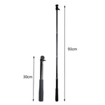 Suporte de Tripé Dobrável com Empunhadura 30-93cm Multi-funcional Selfie Stick Monopé para GoPro, Insta360, DJI e Outras Câmaras de Ação, Telemóveis, Comprimento: 30-93cm