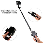 Suporte de Tripé Dobrável com Empunhadura 30-93cm Multi-funcional Selfie Stick Monopé para GoPro, Insta360, DJI e Outras Câmaras de Ação, Telemóveis, Comprimento: 30-93cm