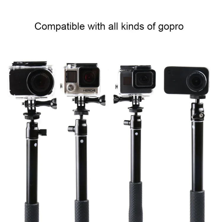 Suporte de Tripé Dobrável com Empunhadura 30-93cm Multi-funcional Selfie Stick Monopé para GoPro, Insta360, DJI e Outras Câmaras de Ação, Telemóveis, Comprimento: 30-93cm