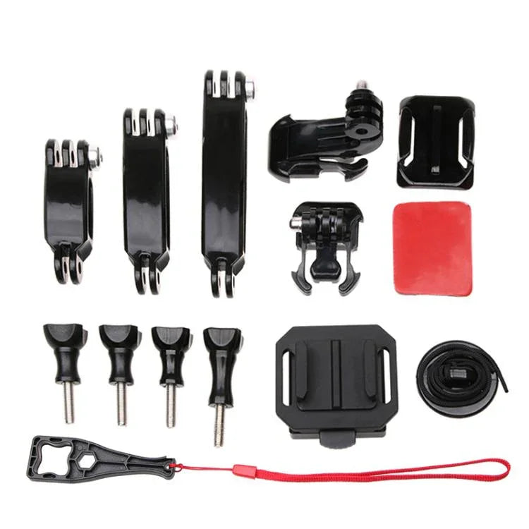 Conjunto de Suportes Frontais para Capacete para GoPro, Insta360, DJI e Outras Câmaras de Ação, Conjunto de Suportes