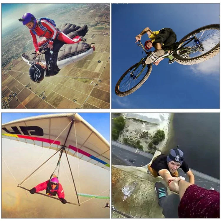 Conjunto de Suportes Frontais para Capacete para GoPro, Insta360, DJI e Outras Câmaras de Ação, Conjunto de Suportes