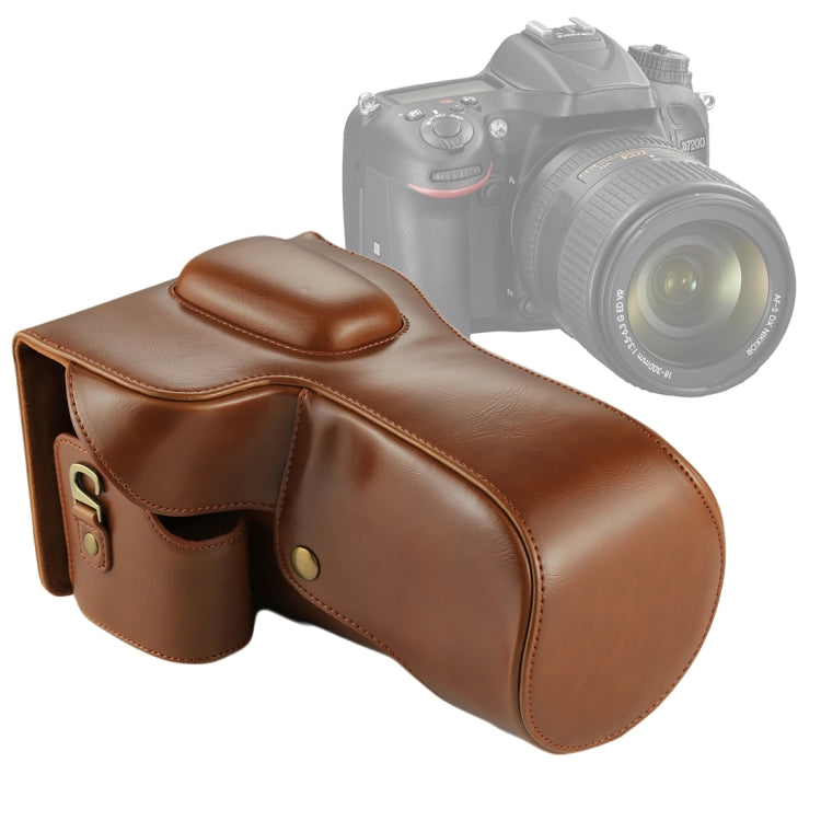 Capa de Corpo Inteiro em Pele PU para Câmara Nikon D7200 / D7100 / D7000 (Objetiva 18-200 / 18-140mm), Para D7200