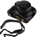 Bolsa de Câmera em Pele PU com Alça para Panasonic Lumix GF7 / GF8 / GF9 (Objetivas 12-32mm / 14-42mm), Para Lumix GF7