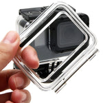 Para GoPro HERO6 /5 Caixa Protetora Subaquática 30m + Tampa Traseira Oca com Fivela Suporte Básico & Parafuso, Sem Necessidade de Desmontar a Objetiva (GP413), Caixa Protetora + Tampa Traseira