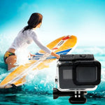 Para GoPro HERO6 /5 Caixa Protetora Subaquática 30m + Tampa Traseira Oca com Fivela Suporte Básico & Parafuso, Sem Necessidade de Desmontar a Objetiva (GP413), Caixa Protetora + Tampa Traseira