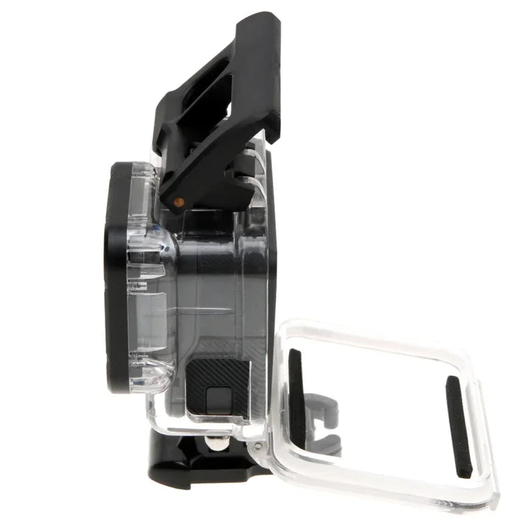 Caixa Protetora Esqueleto para GoPro HERO6 /5 + Tampa Traseira Oca com Fecho Montagem Básica & Parafuso, Sem Necessidade de Desmontar a Lente, Tampa Traseira Oca