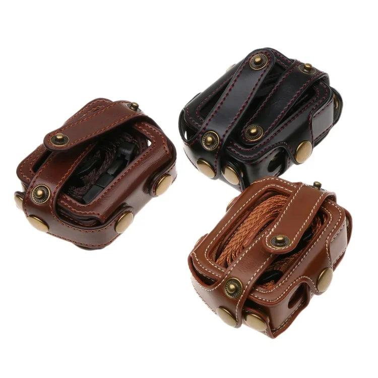 Para GoPro HERO7 Black /6 /5 Estojo em Pele PU com Correia de Pescoço & Botões, Pele PU (Castanho), Pele PU (Café), Pele PU (Preto)