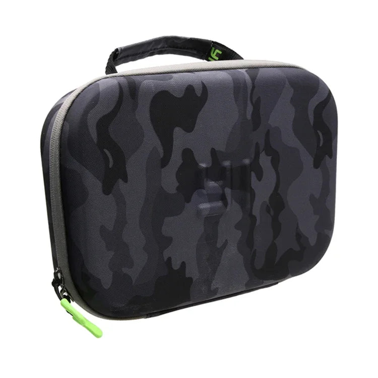Estojo Portátil Impermeável e Amortecedor EVA com Padrão Camuflado para Acessórios de Câmaras de Ação GoPro, Insta360, DJI e Outras, Tamanho: 27cm x 19cm x 7cm