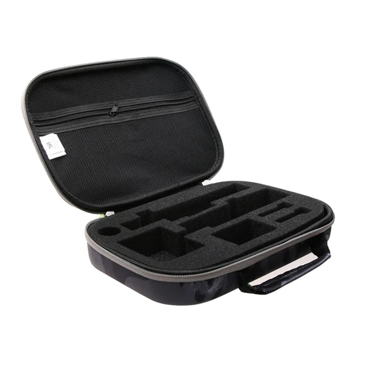 Estojo Portátil Impermeável e Amortecedor EVA com Padrão Camuflado para Acessórios de Câmaras de Ação GoPro, Insta360, DJI e Outras, Tamanho: 27cm x 19cm x 7cm