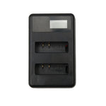 Carregador de Baterias Duplo com Ecrã LCD e Cabo USB para Câmara Desportiva Xiaoyi 4K, Mostra Capacidade de Carregamento (XM47), Carregador de Baterias com Ecrã LCD