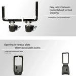 Suporte Base de Placa L de Libertação Rápida para Fotografia Vertical FITTEST FLN-D850 para Nikon D850, Nikon D850