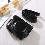 Bolsa de Câmera em Pele PU com Alça para Canon G9X / G9X II, Para G9X