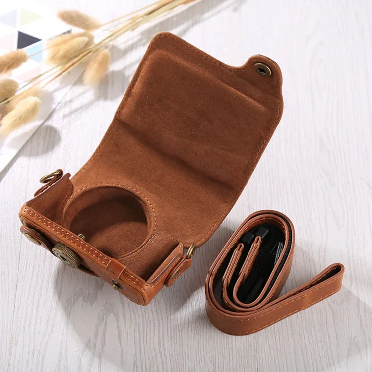 Bolsa de Câmera em Pele PU com Alça para Canon G9X / G9X II, Para G9X