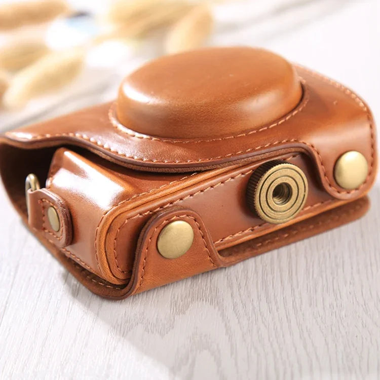 Bolsa de Câmera em Pele PU com Alça para Canon G9X / G9X II, Para G9X