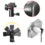 Suporte Multifuncional para Flash Tipo E com Suporte para Guarda-Chuva, Carga Máxima: 3kg, Suporte E