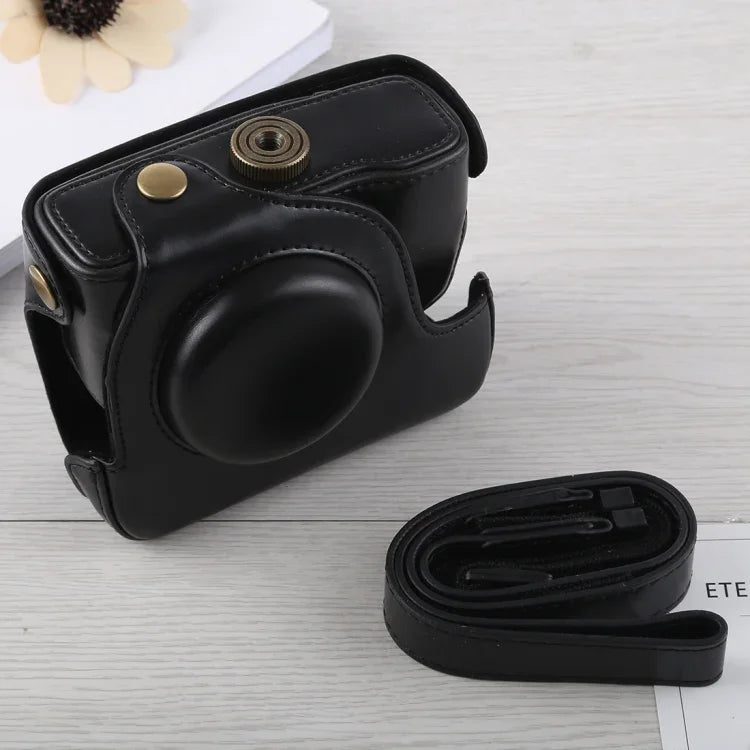 Estojo de Corpo Inteiro em Pele PU para Câmara Canon G16 com Alça, Para G16