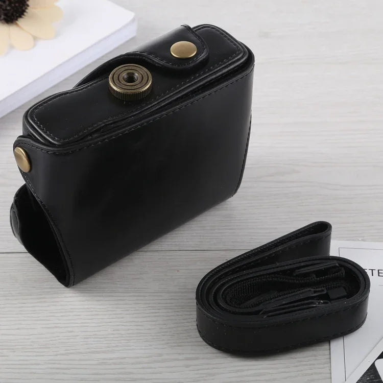 Estojo de Corpo Inteiro em Pele PU para Câmara Canon G16 com Alça, Para G16