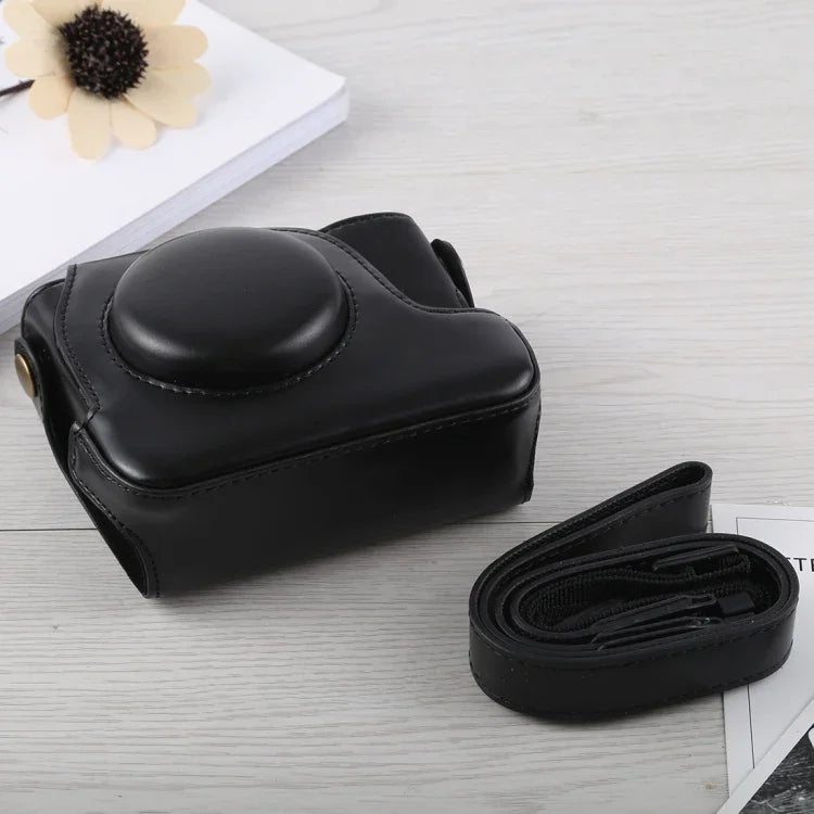 Estojo de Corpo Inteiro em Pele PU para Câmara Canon G16 com Alça, Para G16