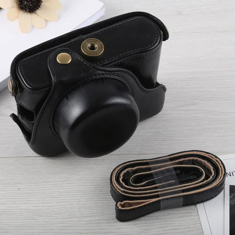Estojo de Corpo Inteiro em Pele PU para Câmara Fujifilm X100F com Alça, Para FUJI X100F