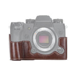 Base de meia capa para câmara em pele PU com rosca de 1/4 polegada para FUJIFILM X-H1, Para FUJIFILM X-H1, Para FUJIFILM XH1