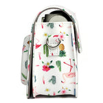 Bolsa Protetora para Câmara em Pele PU com Padrão de Flamingo e Cacto para Câmara FUJIFILM Instax Mini 7S / 7C, Flamingo Cacto
