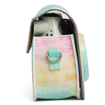 Estojo protetor para câmara em pele PU com padrão de pintura a óleo arco-íris para FUJIFILM Instax Mini 7S / 7C, Arco-íris óleo