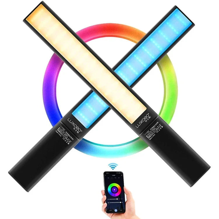 LUXCeO P6 RGB Colorido Foto LED Stick Luz de Vídeo Portátil Controlo por APP Luz de Preenchimento LED a Cores, P6