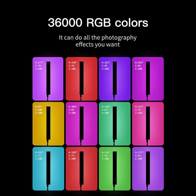 LUXCeO P6 RGB Colorido Foto LED Stick Luz de Vídeo Portátil Controlo por APP Luz de Preenchimento LED a Cores, P6