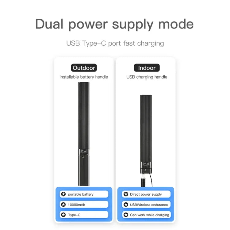LUXCeO P6 RGB Colorido Foto LED Stick Luz de Vídeo Portátil Controlo por APP Luz de Preenchimento LED a Cores, P6