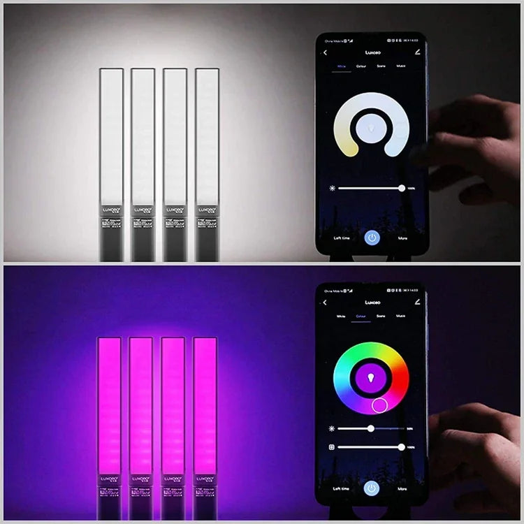 LUXCeO P6 RGB Colorido Foto LED Stick Luz de Vídeo Portátil Controlo por APP Luz de Preenchimento LED a Cores, P6