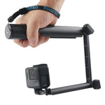 Monopé 3 em 1 + Bastão Selfie Magic Mount para GoPro, Insta360, DJI e Outras Câmaras de Ação, Comprimento: 24.5-63cm, Comprimento: 24.5-63cm (Preto)