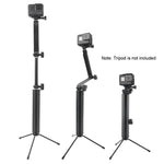 Monopé 3 em 1 + Bastão Selfie Magic Mount para GoPro, Insta360, DJI e Outras Câmaras de Ação, Comprimento: 24.5-63cm, Comprimento: 24.5-63cm (Preto)