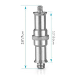 Suporte para Lanterna Adaptador de Rosca de Alumínio 1/4 para 3/8